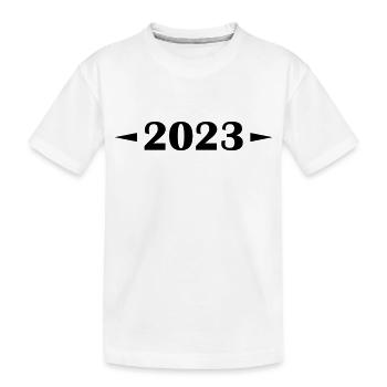 2023 - Kids' Premium Organic T-Shirt - white - Front