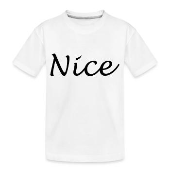Nice - Kids' Premium Organic T-Shirt - white - Front