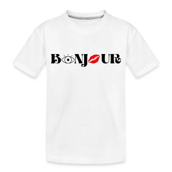 Bonjour - T-shirt bio Premium Enfant - blanc - Devant