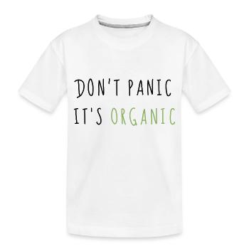 Pas de panique, c’est vert biologique - T-shirt bio Premium Enfant - blanc - Devant