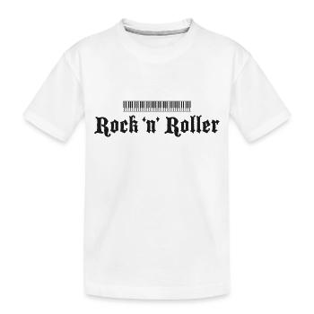 Tastatur Schwarz Klein - Kinder Premium Bio T-Shirt - Weiß - Vorne