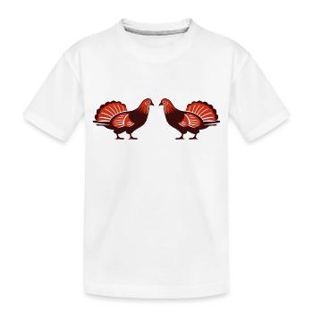 Turkeys - Kids' Premium Organic T-Shirt - white - Front