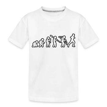 Evolution Running White Grunge - Kids' Premium Organic T-Shirt - white - Front