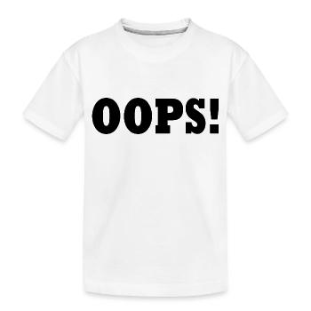 Oops - Kids' Premium Organic T-Shirt - white - Front