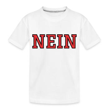 NEIN - Kinder Premium Bio T-Shirt - Weiß - Vorne