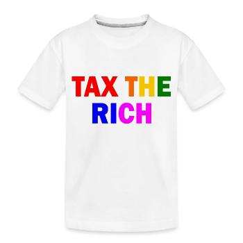 Tax the rich - Kinder Premium Bio T-Shirt - Weiß - Vorne