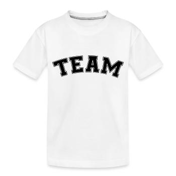 team - Kids' Premium Organic T-Shirt - white - Front