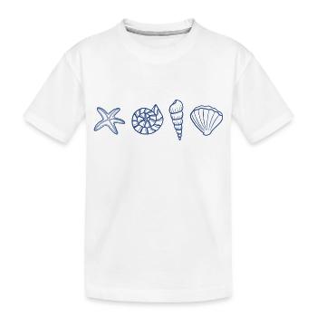 Blaue Muscheln - Meerestier - Kinder Premium Bio T-Shirt - Weiß - Vorne