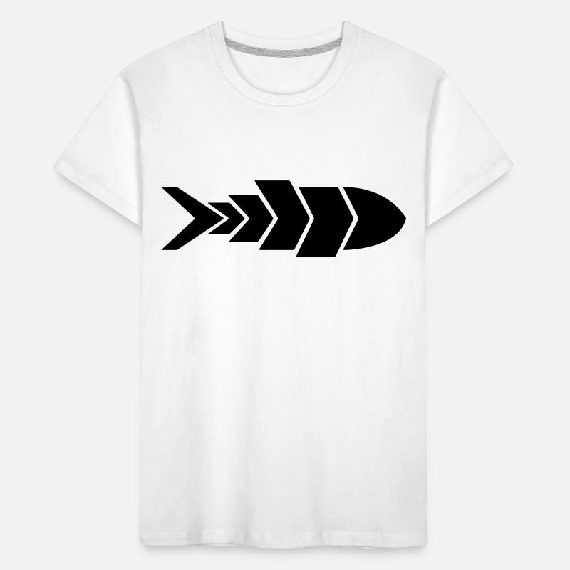 Flèche de poisson minimaliste | Conception de flèche de poisson T-shirt bio Premium Enfant