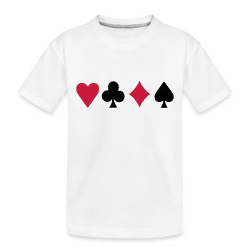 Poker - Kinder Premium Bio T-Shirt - Weiß - Vorne