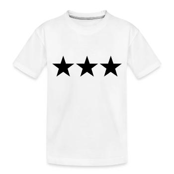 3 stars - Kinder Premium Bio T-Shirt - Weiß - Vorne