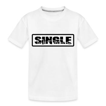 single - Kinder Premium Bio T-Shirt - Weiß - Vorne