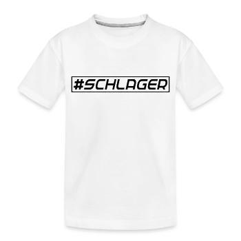 #SCHLAGER - Kinder Premium Bio T-Shirt - Weiß - Vorne