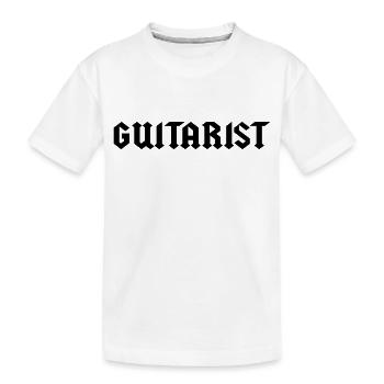 Gitarrist - Kinder Premium Bio T-Shirt - Weiß - Vorne