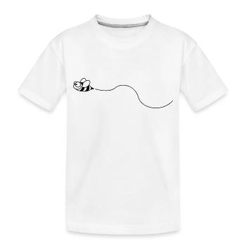biene_1c - Kinder Premium Bio T-Shirt - Weiß - Vorne