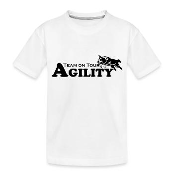 Agility Team on Tour - Kinder Premium Bio T-Shirt - Weiß - Vorne