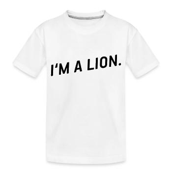 i'm a lion! - Kinder Premium Bio T-Shirt - Weiß - Vorne