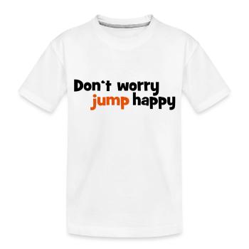 jump - Kids' Premium Organic T-Shirt - white - Front