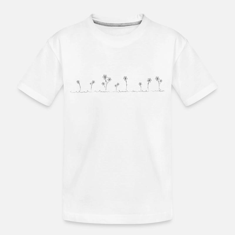 blumenwiese - Kinder Premium Bio T-Shirt - Weiß