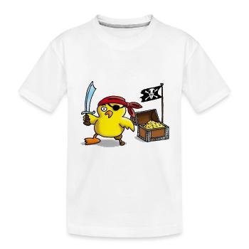 pirate_chick_a - Kinder Premium Bio T-Shirt - Weiß - Vorne