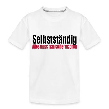 Selbstständig Arbeit Geschenk Geburtstag Chef - Kinder Premium Bio T-Shirt - Weiß - Vorne