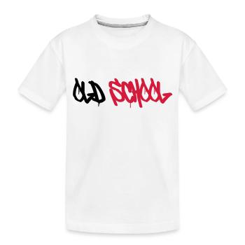 Old School ! - Kids' Premium Organic T-Shirt - white - Front