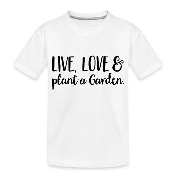 garden - Kids' Premium Organic T-Shirt - white - Front