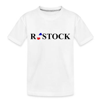 Rostock lettrage avec carte de la ville dans le nom de la ville - T-shirt bio Premium Enfant - blanc - Devant