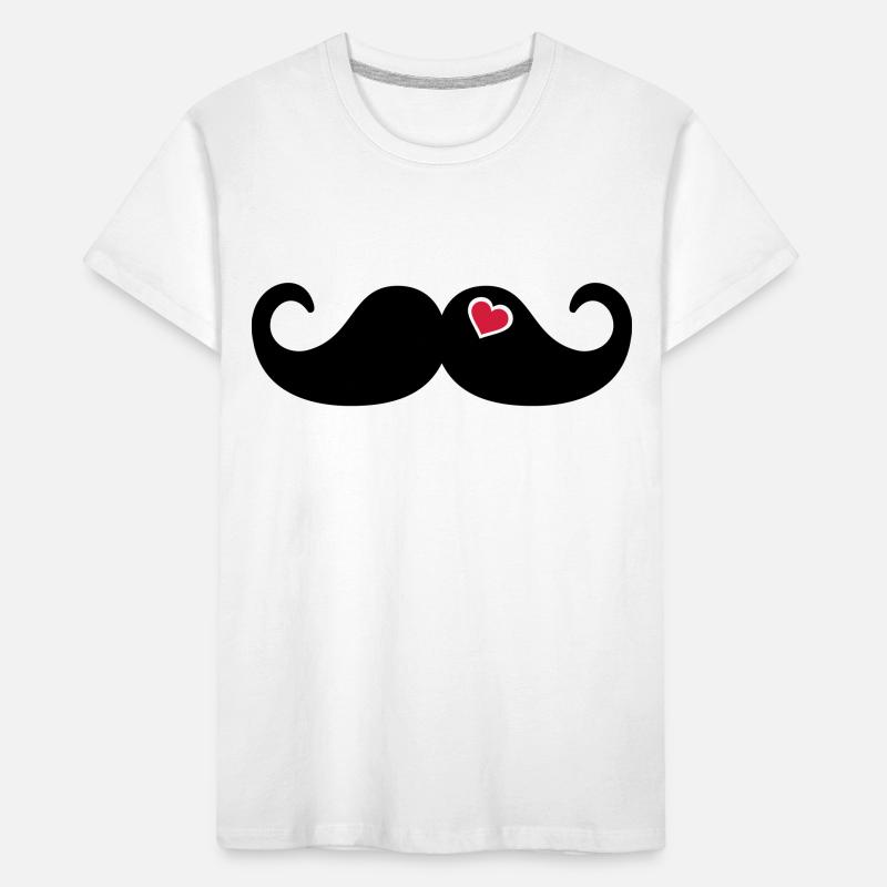 Mustache Bart Kinder Premium Bio T-Shirt