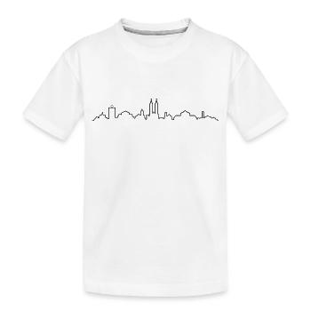 Skyline Kassel - Kinder Premium Bio T-Shirt - Weiß - Vorne