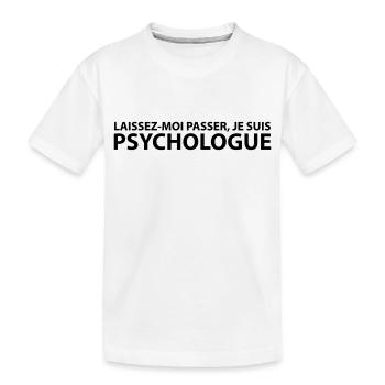 Laissez-Moi passer, je suis psychologue - T-shirt bio Premium Enfant - blanc - Devant
