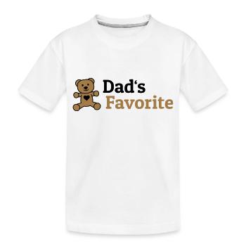 Dads Favorite - Kinder Premium Bio T-Shirt - Weiß - Vorne