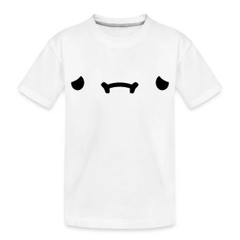 Sad cartoon face - Kids' Premium Organic T-Shirt - white - Front