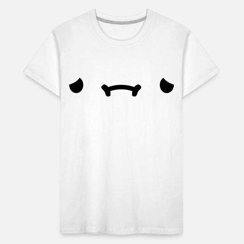 Trauriges Comic Gesicht Kinder Premium Bio T-Shirt