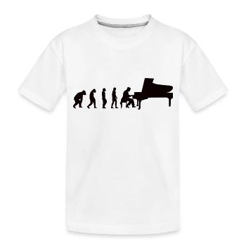 Piano Piano Music Pianist Instrument Evolution - Kids' Premium Organic T-Shirt - white - Front