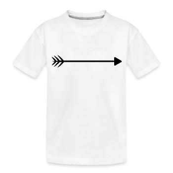 pfeil rechts links oben unten - Kinder Premium Bio T-Shirt - Weiß - Vorne