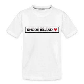 Je cœur Rhode Island City Town State Country Home - T-shirt bio Premium Enfant - blanc - Devant