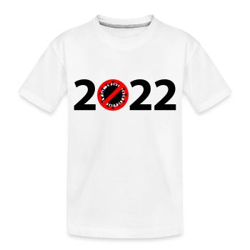 2022 Anti Corona Virus - Kids' Premium Organic T-Shirt - white - Front
