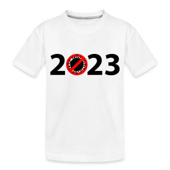 2023 Anti Corona Virus - Kids' Premium Organic T-Shirt - white - Front