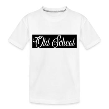 Old School - Kids' Premium Organic T-Shirt - white - Front