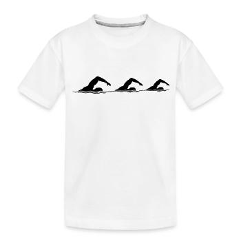 Team Sport Swimmers - Kids' Premium Organic T-Shirt - white - Front