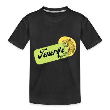 Tenerife Gecko Lizard - Kids' Premium Organic T-Shirt - black - Front
