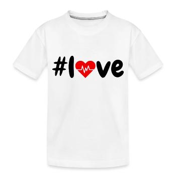 love - Kinder Premium Bio T-Shirt - Weiß - Vorne