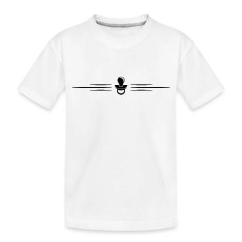 Pacifier line symbol - Kids' Premium Organic T-Shirt - white - Front