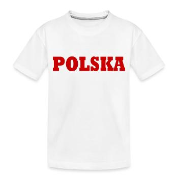 POLEN POLNISCHE FLAGGE - Kinder Premium Bio T-Shirt - Weiß - Vorne