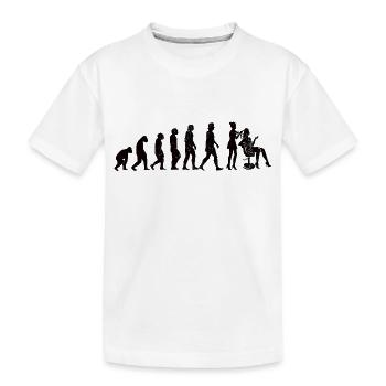 Barbier Ciseaux Fille Coiffeur Ciseaux Peigne Femme - T-shirt bio Premium Enfant - blanc - Devant
