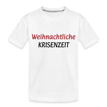 weihnachtliche Krisenzeit Humor Krise Politik - Kinder Premium Bio T-Shirt - Weiß - Vorne