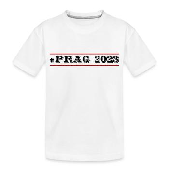 Prag 2023 - Kinder Premium Bio T-Shirt - Weiß - Vorne