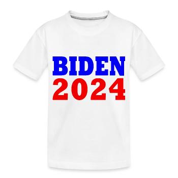 Joe biden 2024 - Kids' Premium Organic T-Shirt - white - Front