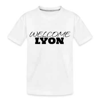 WILLKOMMEN LYON - Kinder Premium Bio T-Shirt - Weiß - Vorne